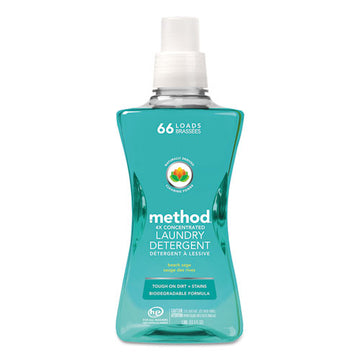 Method® 4x Concentrated Laundry Detergent, Beach Sage, 53.5 Oz Bottle, 4-carton freeshipping - TVN Wholesale
